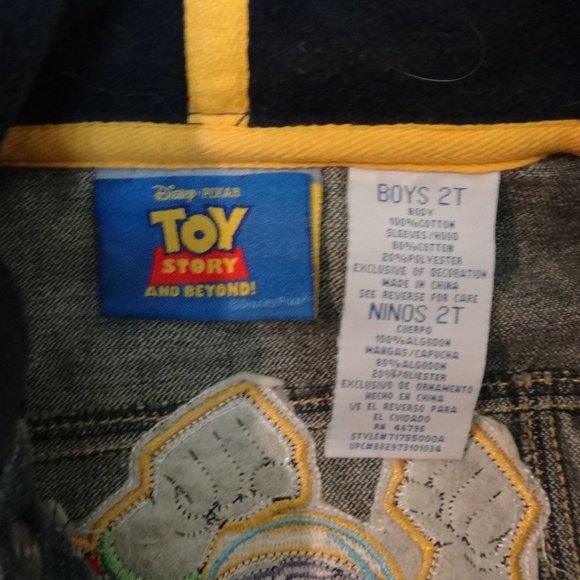 Buzz Lightyear Jean Hoodie Jacket size 2T - Picture 5 of 7